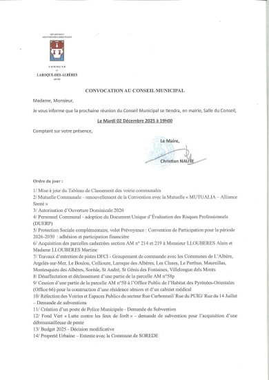 Conseil décembre 2025