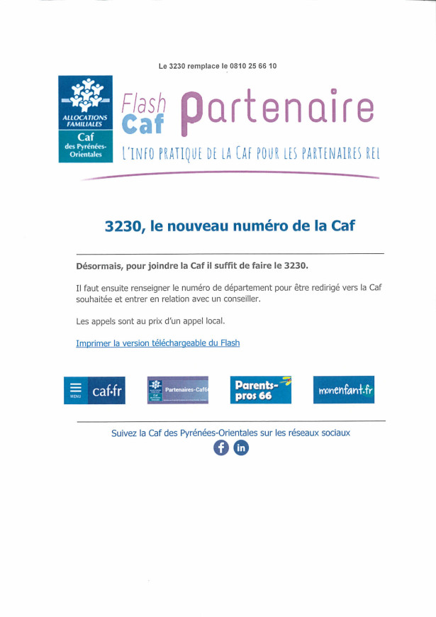 numéro caf