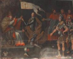 Tableau : La bataille de Lépante, église Saint Félix, Laroque des Albères